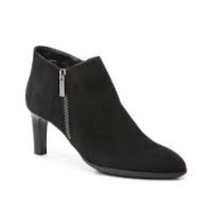 Aquatalia ‘Dina’ Suede Ankle Boot Black Sz 8